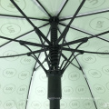 Hight Quality Custom Logo imprime le parapluie de fibre verte avec revêtement UV pour le voyage